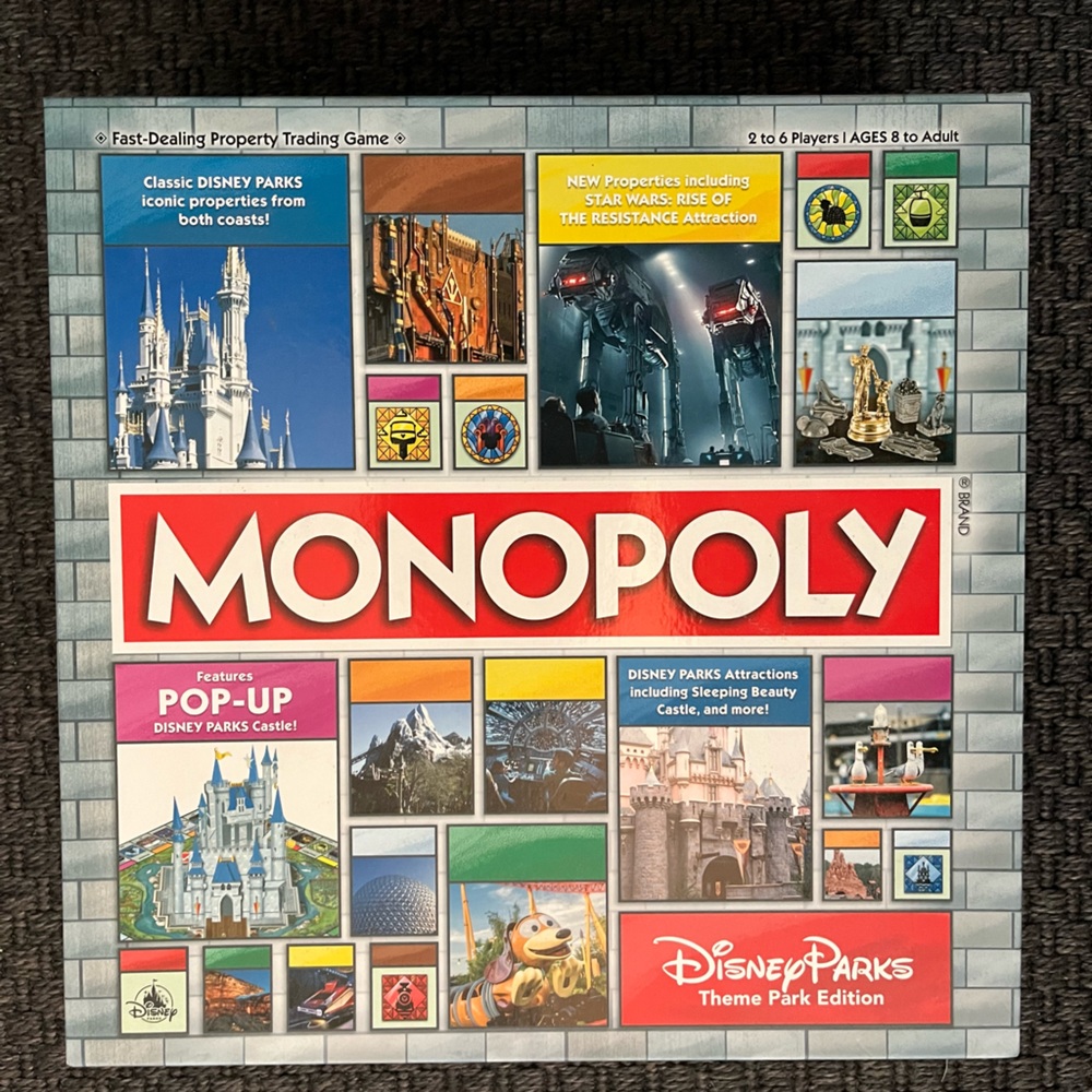 Disney Parks Monopoly Theme Park Edition 2020 With Pop Up Castle